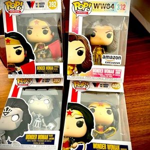 NWT Wonder Woman Funko Pop! DC Figure set Of four- 332,392,393,405